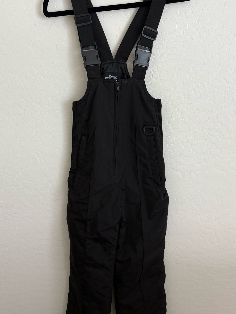 Black Snow Bib Overalls - Insulated Winter Pants